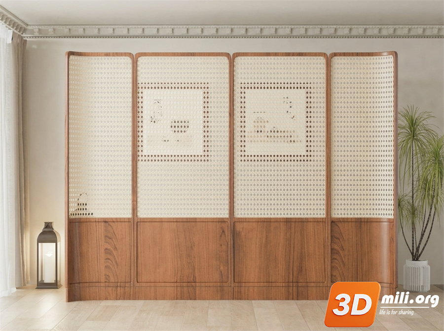 Folding screen Skp Files 